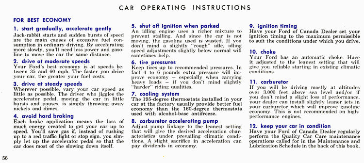 1965 Ford Owners Manual Page 30